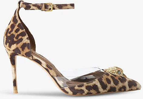Womens Brown/Oth Belgravia High Leopard-Print Vinyl Heeled Courts Eur 36 / 3 Uk Women