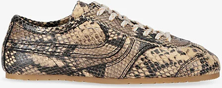 Womens Brown/Oth Dustin Snake-Print Leather Low-Top Trainers Eur 39 / 6 Uk Women