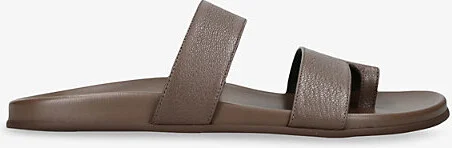 Womens Brown/Oth Hugh Leather Flat Sandals Eur 41 / 8 Uk Women