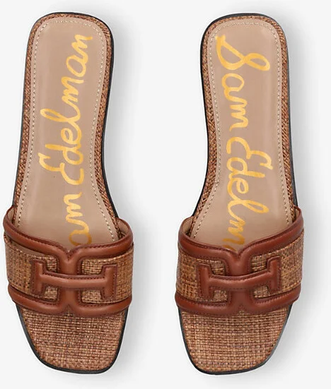 Womens Brown/Oth Irina Branded-Strap Leather and Woven Sandals Eur 41 / 8 Uk Women - Image 2