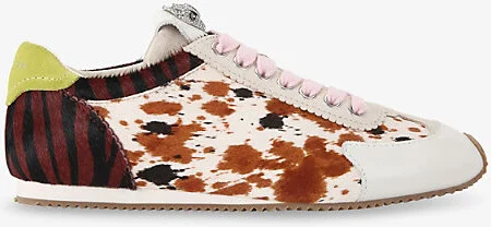 Womens Brown/Oth Islington Eagle Leather Low-Top Trainers Eur 39 / 6 Uk Women