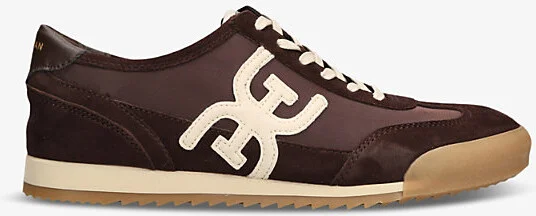 Womens Brown/Oth Ivey Branded Leather and Suede Low-Top Trainers Eur 36 / 3 Uk Women
