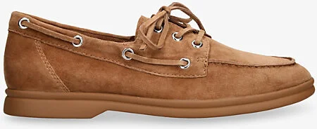 Womens Brown Ports Suede Boat Shoes Eur 41 / 8 Uk Women