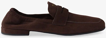 Womens Brown Shuffle Antiqued Suede Loafers Eur 35.5/2.5 Uk Women