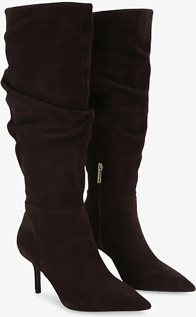 Womens Brown Spirit Slouch Suede Heeled Knee-High Boots Eur 39 / 6 Uk Women - Image 2