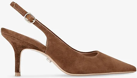 Womens Brown Spirited Suede Slingback Courts Eur 38/5 Uk Women
