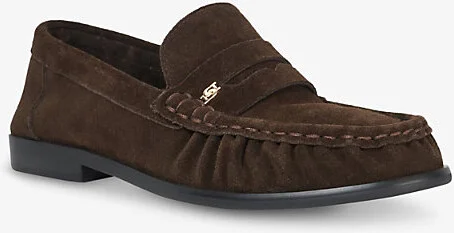 Womens Brown Suede Grisella Suede Penny Loafers Eur 37 / 4 Uk Women - Image 2