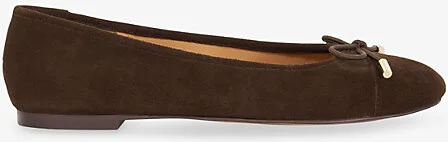 Womens Brown Suede Highest Standard-Fit Suede Ballet Flats Eur 38/5 Uk Women