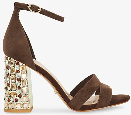 Womens Brown Suede Majestical Suede Heeled Sandals Eur 37.5 / 4.5 Uk Women