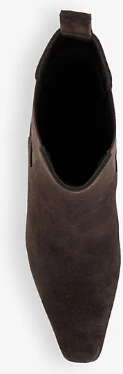 Womens Brown Suede Odele Heeled Suede Chelsea Ankle Boots Eur 39 / 6 Uk Women - Image 2