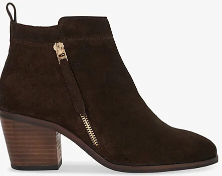 Womens Brown Suede Paicing Pointed-Toe Suede Heeled Ankle Boots Eur 38/5 Uk Women