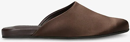 Womens Brown The Slipper Satin Slippers Eur 41 / 8 Uk Women