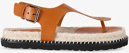 Womens Brown Tokio Leather Thong Sandals Eur 41 / 8 Uk Women