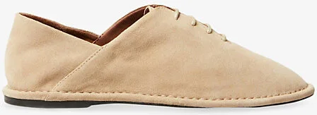 Womens Bruns Tonal-Stitching Suede Oxford Shoes Eur 40 / 7 Uk Women