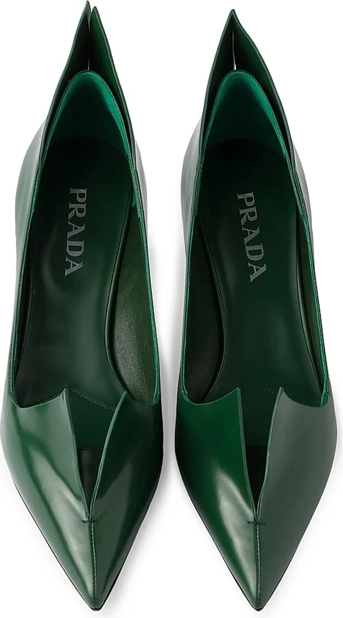 Women's Brushed 55MM Leather Pumps - Black - Size 7 - Image 7