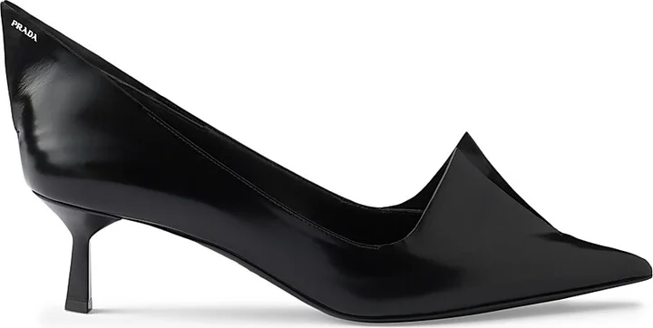 Women's Brushed 55MM Leather Pumps - Black - Size 7