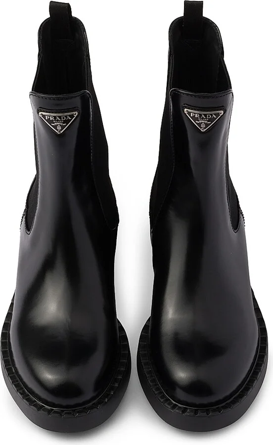 Women's Brushed Calf Leather Chelsea Boots - Black - Size 5.5 - Image 2