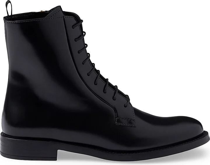Women's Brushed Leather Ankle Boots - Black - Size 5