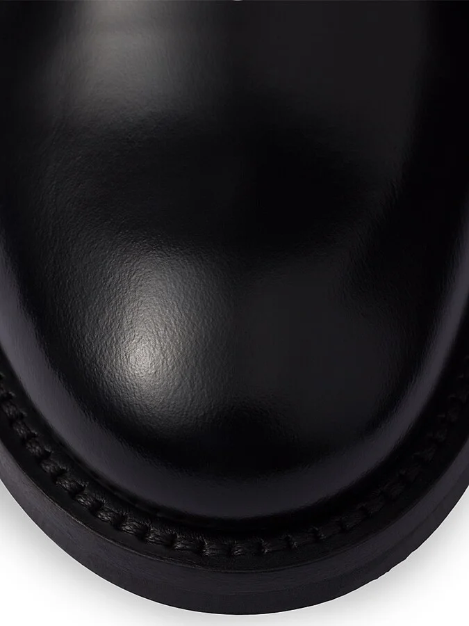 Women's Brushed Leather Ankle Boots - Black - Size 7 - Image 5