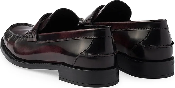 Women's Brushed Leather Loafers - Black - Size 10 - Image 7