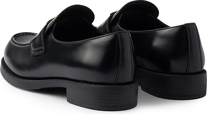 Women's Brushed Leather Loafers - Black - Size 5.5 - Image 3