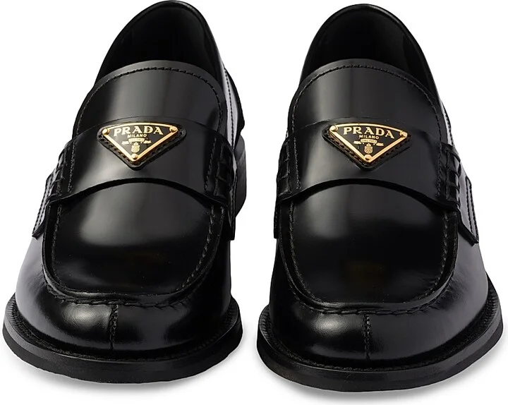 Women's Brushed Leather Loafers - Black - Size 7 - Image 5