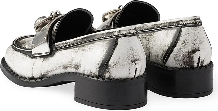 Women's Brushed Leather Loafers - Black - Size 9 - Image 8