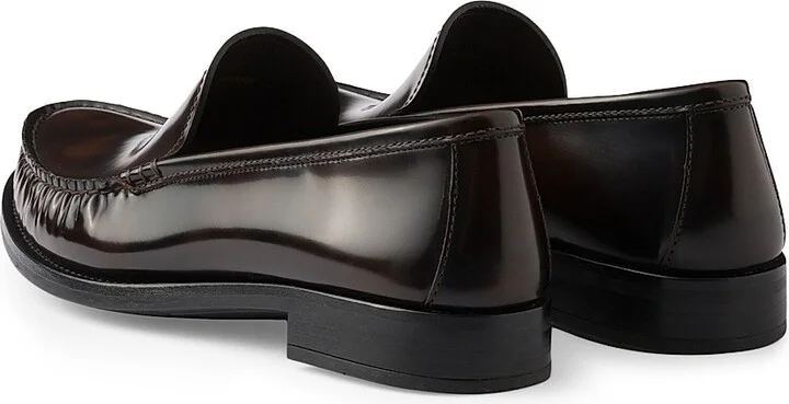 Women's Brushed Leather Loafers - Brown - Size 7 - Image 3