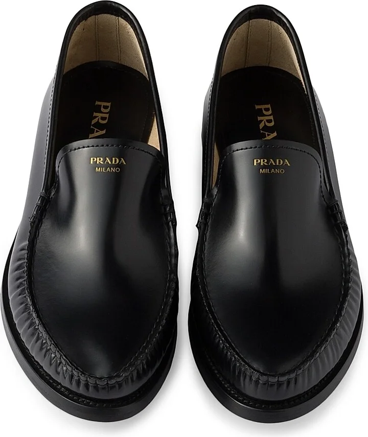 Women's Brushed Leather Loafers - Brown - Size 7 - Image 5