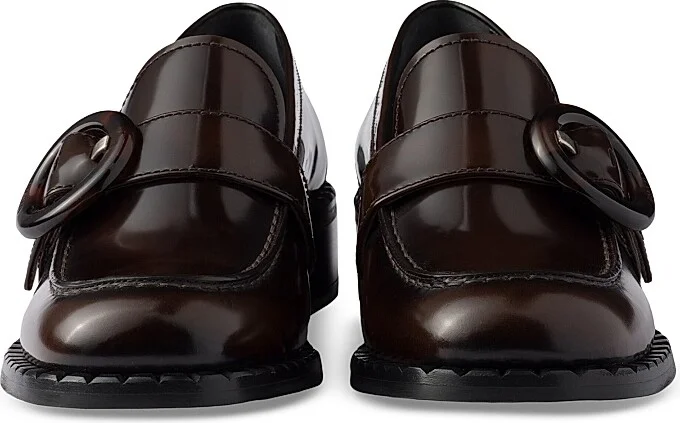 Women's Brushed Leather Loafers - Brown - Size 7 - Image 5