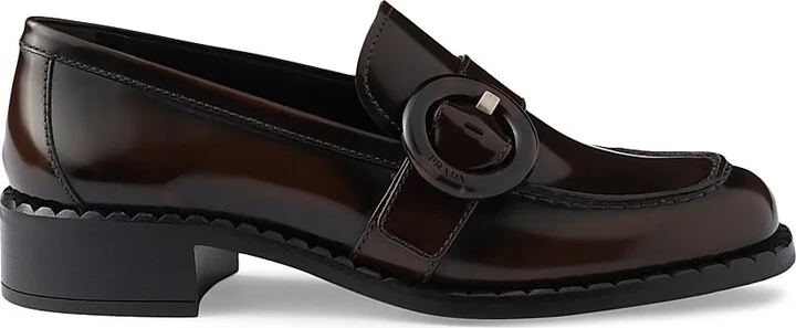 Women's Brushed Leather Loafers - Brown - Size 7