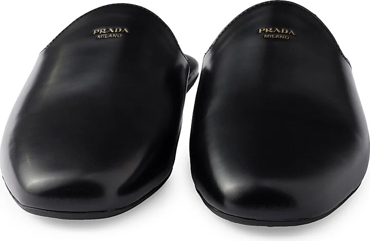 Women's Brushed Leather Mules - Black - Size 6 - Image 4