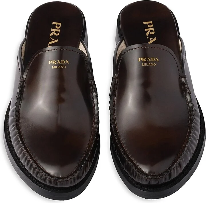 Women's Brushed Leather Mules - Black - Size 7 - Image 5