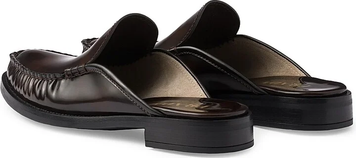 Women's Brushed Leather Mules - Black - Size 7 - Image 6