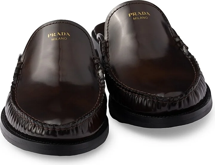 Women's Brushed Leather Mules - Black - Size 7 - Image 7