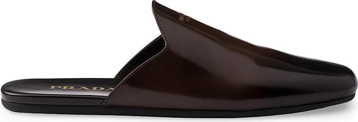 Women's Brushed Leather Mules - Brown - Size 6