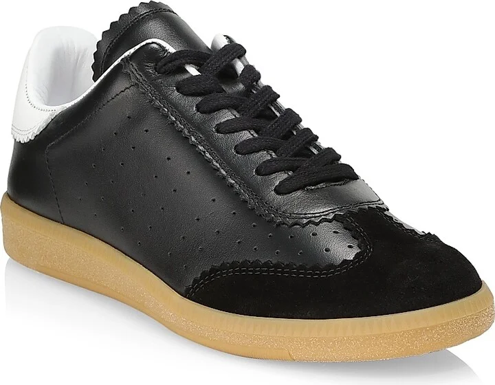 Women's Bryce Basic Leather Sneakers - Black - Size 5 - Image 2