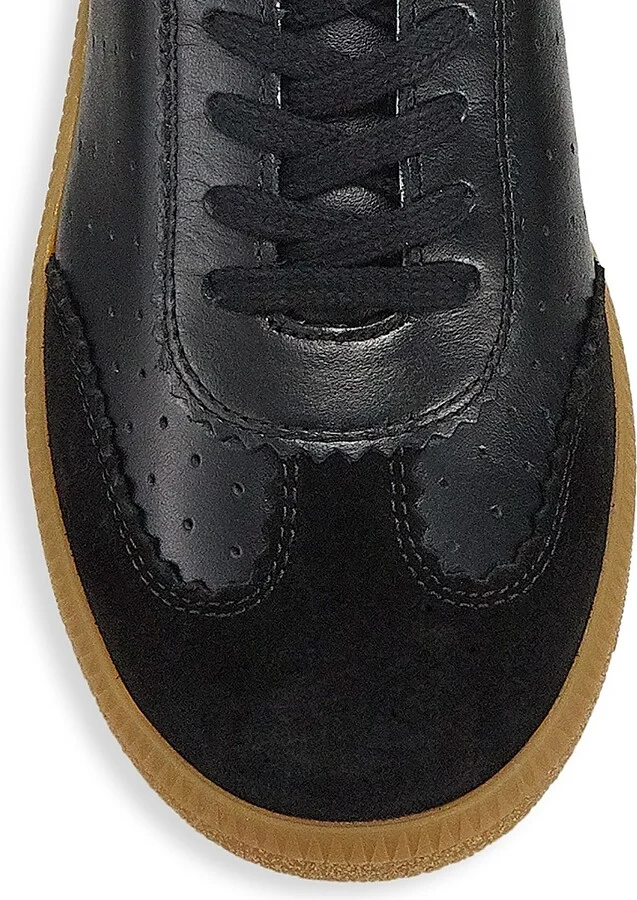 Women's Bryce Basic Leather Sneakers - Black - Size 5 - Image 4