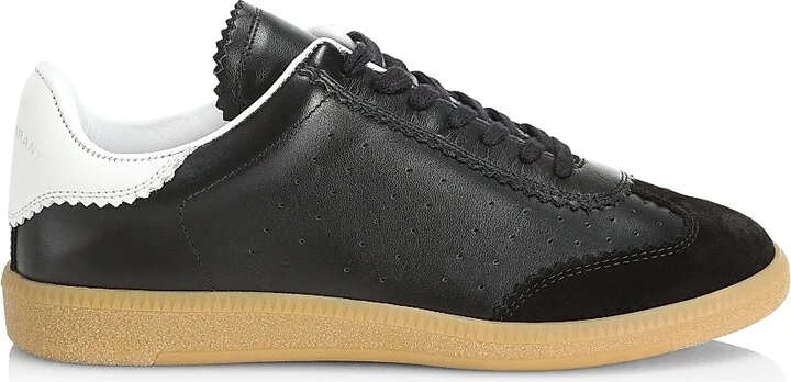 Women's Bryce Basic Leather Sneakers - Black - Size 5