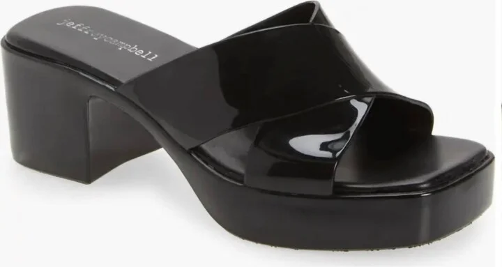 Women's Bubblegum Platform Sandal In Black
