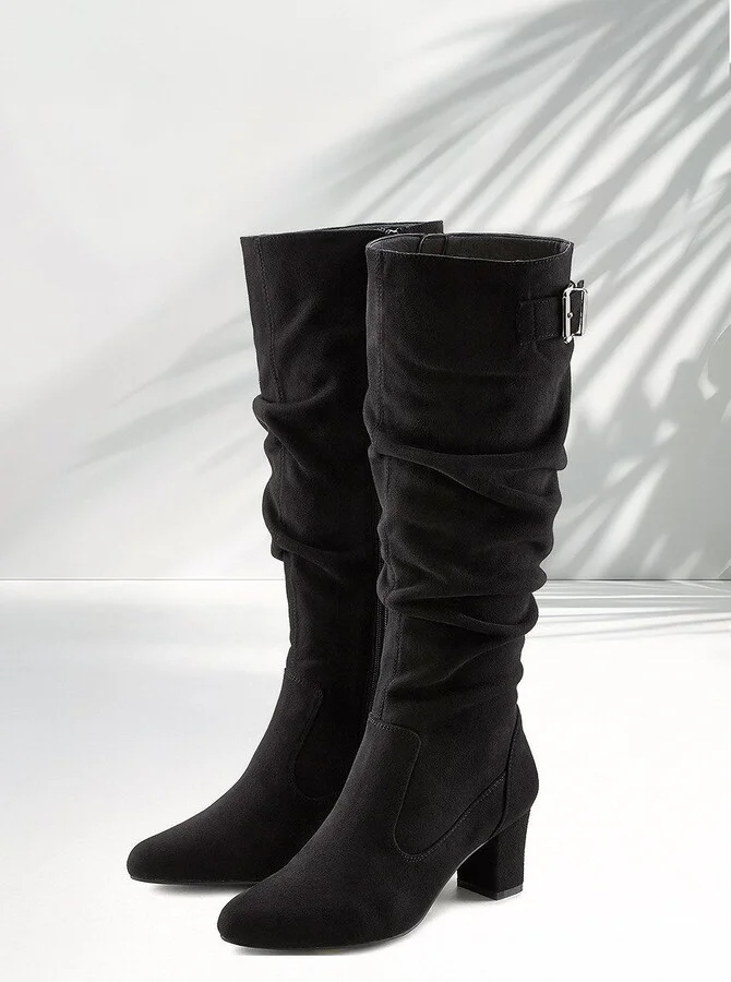 Women's Buckle Detail Tall Boots