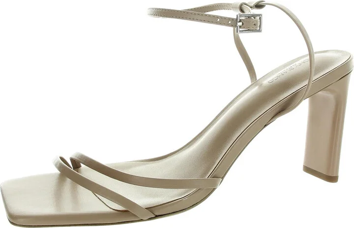 Womens Buckle Leather Ankle Strap