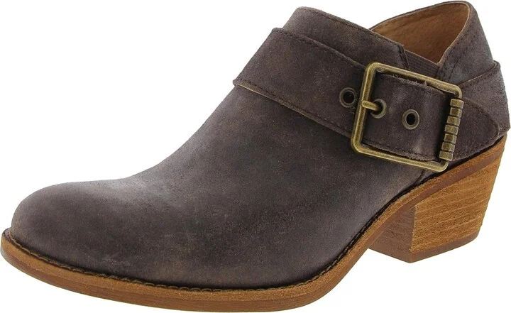 Womens Buckle Leather Shooties