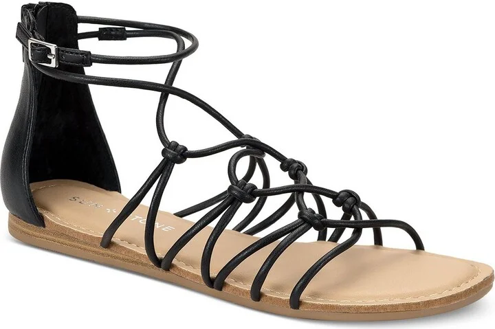 Womens Buckle Manmade Gladiator Sandals