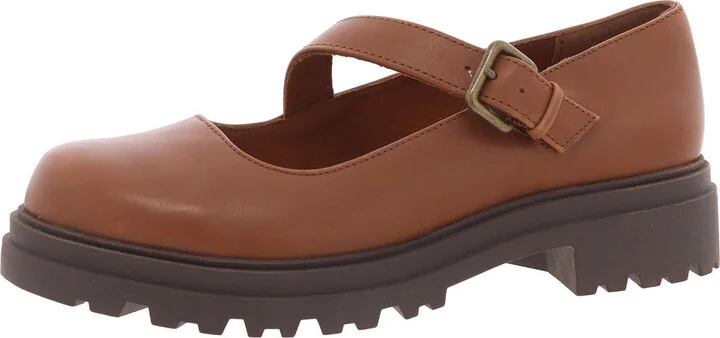 Womens Buckle Manmade Loafers