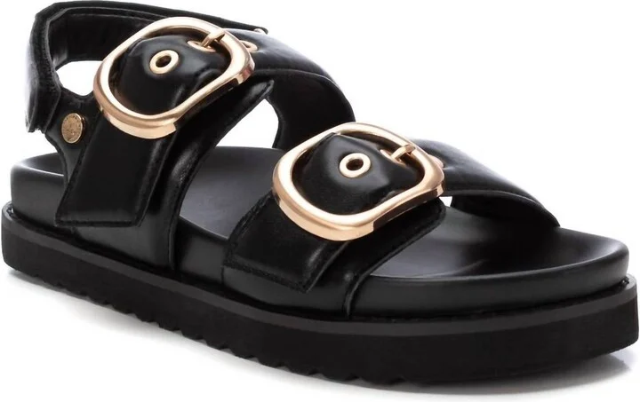Women's Buckle Sandals In Black