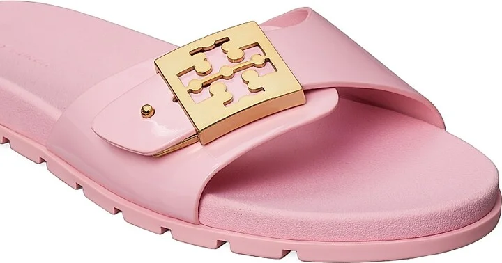 Women's Buckle Slides - Rosa Candy - Size 10 Sandals - Image 4