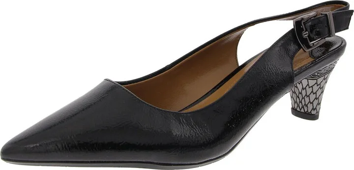 Womens Buckle Slingback Heels