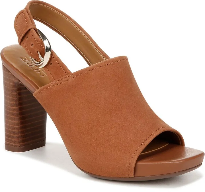 Womens Buckle Square Toe Block Heel