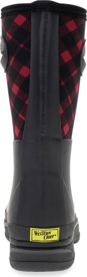 Womens Buffalo Check Neoprene Mid Cold Weather Boot - Image 3